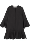 VALENTINO RUFFLED WOOL AND CASHMERE-BLEND CAPE