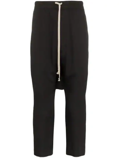 Rick Owens Drop-crotch Trousers In Black