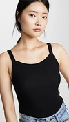 Cotton Citizen The Verona Tank Bodysuit In Black