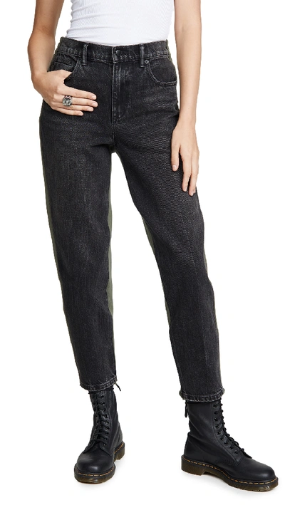 Alexander Wang Ride Clash Pants In Grey Aged/moss