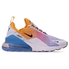 Nike Men's Air Max 270 Casual Shoes In Orange Size 8.0