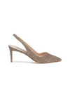 STUART WEITZMAN 'Edith' glitter lamé slingback pumps