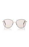 ANDY WOLF MILA ROUND-FRAME METAL SUNGLASSES,702221