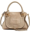 Chloé 'medium Marcie' Suede Satchel In Motty Grey