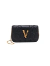 VERSACE SMALL VIRTUS QUILTED LEATHER CLUTCH,0400011169460