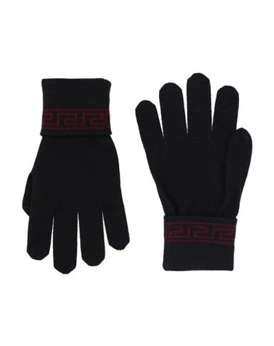Versace Gloves In Black