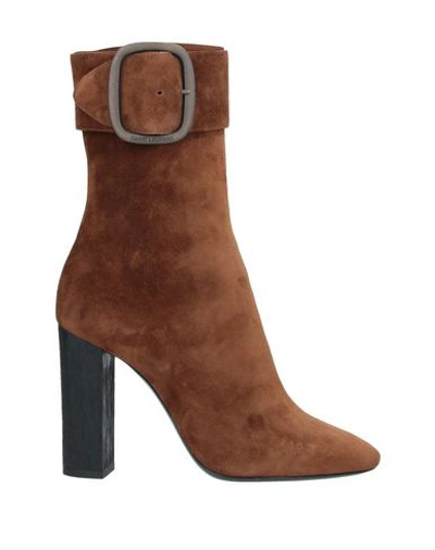 Saint Laurent Ankle Boot In Camel