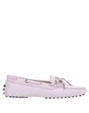 Tod's Woman Loafers Light Pink Size 8 Soft Leather In Pink
