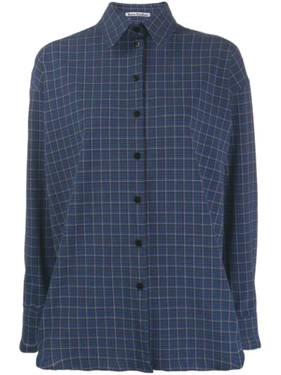 Acne Studios Oversized Check Shirt - 蓝色 In Blue