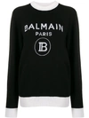 BALMAIN KNITTED LOGO jumper