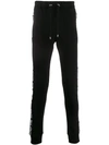 Balmain Logo-tape Cotton-jersey Track Pants In Black