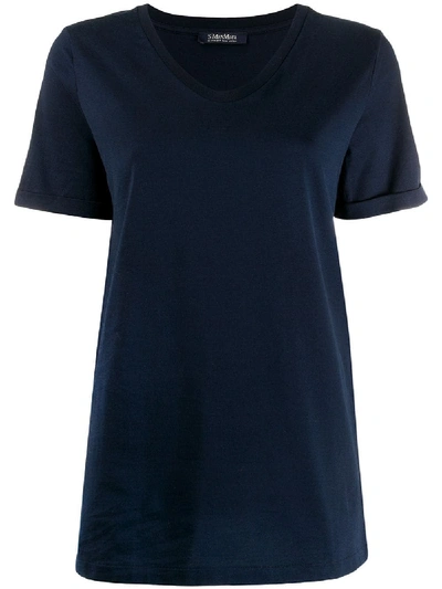 Max Mara 's  Cuffed T-shirt - Blue