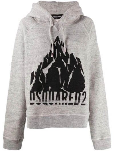 Dsquared2 Mountains Hoodie In Grey,black