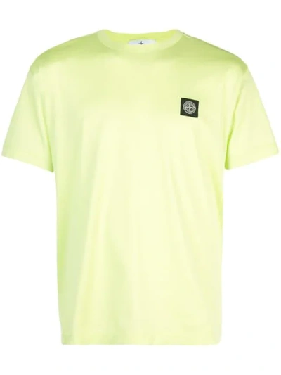 Stone Island Logo-patch Cotton-jersey T-shirt In Green