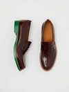 BURBERRY D-ring Detail Contrast Sole Leather Loafers