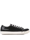 Maison Margiela Tabi Paint-splatter Sneakers In Black