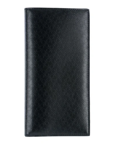 Ferragamo Checkbook Holder In Black