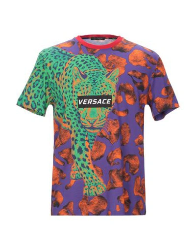 Versace T-shirts In Purple