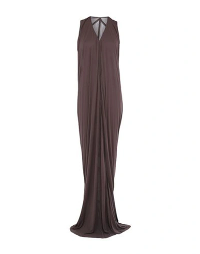 Rick Owens Long Dress In Cocoa