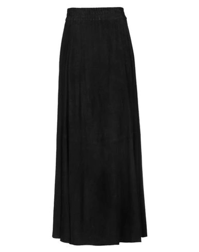Balmain Maxi Skirts In Black