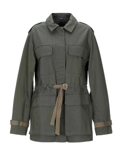 Theory Jacket In Military Green