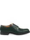 Gucci Brogue Leather Lace-up Shoe In Green