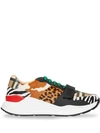 BURBERRY ANIMAL PRINT AND VINTAGE CHECK trainers