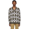 GUCCI GUCCI BEIGE AND GREY HORSE JACQUARD KNIT SWEATER