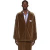 GUCCI GUCCI BROWN ZIPOVER JACKET