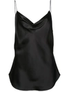Cinq À Sept Marta Velvet Cowl-neck Cami In Black