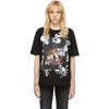 ALEXANDER MCQUEEN BLACK FLORAL FRAME T-SHIRT