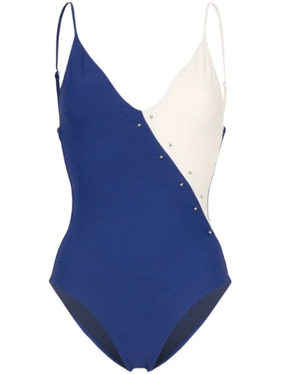 Onia Jacque Barbell Swimsuit In Blue