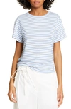 VINCE MIDI STRIPE SILK BLEND TEE,V588183342