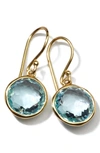 Ippolita 18k Gold Lollipop Earrings In Blue Topaz In Blue Gold