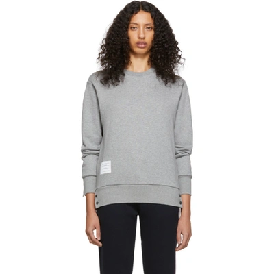 Thom Browne Grey Classic Loopback Crewneck Sweatshirt In Multi-colored