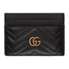 GUCCI GUCCI BLACK GG MARMONT CARD HOLDER