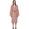 Nanushka Alamo Wool And Silk Coat In Dusty Pink