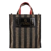 FENDI FENDI STRIPED TOP HANDLE TOTE BAG