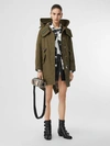 BURBERRY Detachable Hood Cotton Gabardine Parka