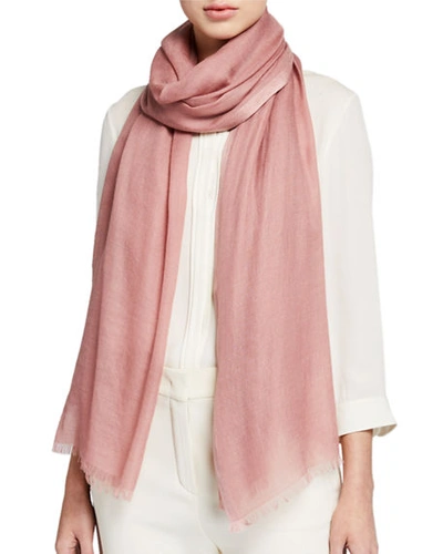 Loro Piana Aria Contrast-border Soffio Stole In Rose