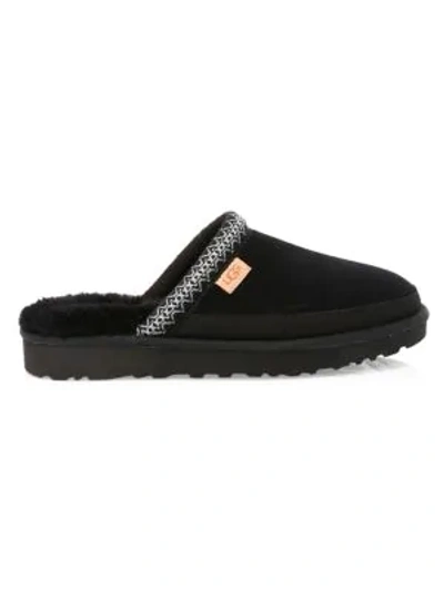 Ugg Men's Tasman Dyed Shearling Lined Slippers In Black