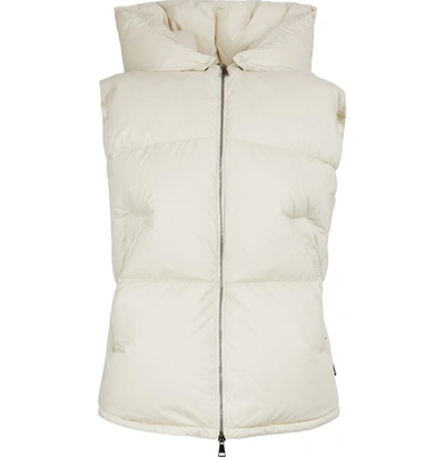 Moncler 'gamble' Hooded Down Puffer Gilet In Offwhite