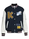 KENZO Wool & Leather Varsity Jacket