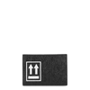OFF-WHITE Black leather card holder