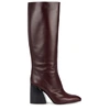 CHLOÉ 70 burgundy leather knee boots