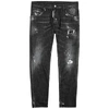DSQUARED2 Dark grey distressed slim-leg jeans