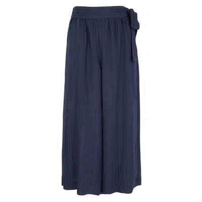 Vince Navy Stripe-jacquard Culottes