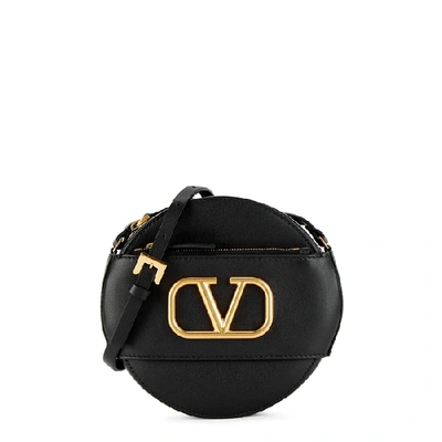 Valentino Garavani Black  Vlogo Round Shoulder Bag