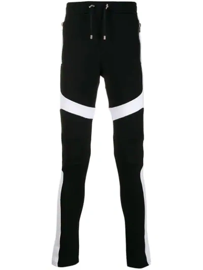 Balmain Contrast Panel Track Pants - 黑色 In Black