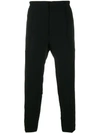 ALEXANDER MCQUEEN CONTRAST PIPING STRAIGHT-LEG TROUSERS